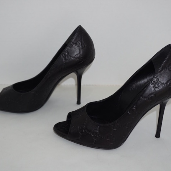 ❌SOLD❌Gucci Guccissima Peep Toe Pumps Size 36.5 - Picture 6 of 6